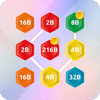 Fusion de chaînes hexagonales 2048